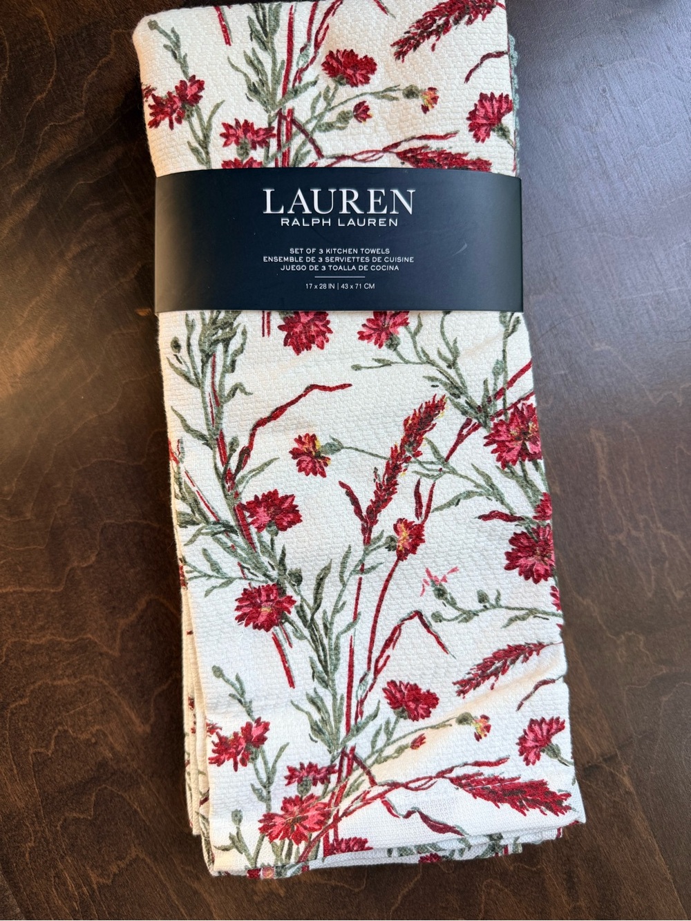 Ralph Lauren Set of 3 Kitchen Towels Autumn